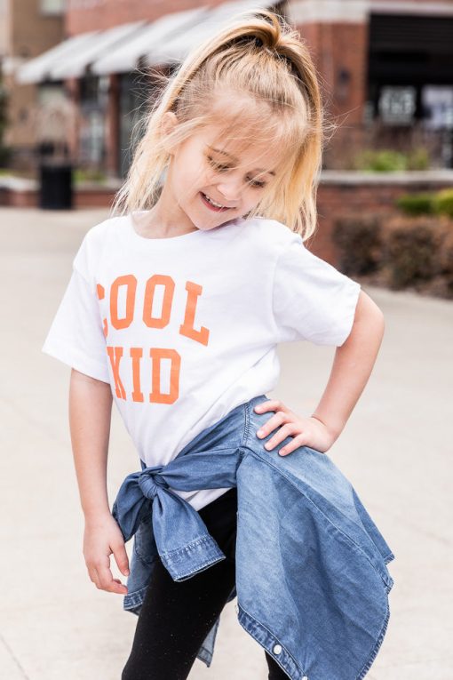 Cheap ❤️ Pink Lily Cool Kid White Graphic Tee ✨ -Tees Shop
