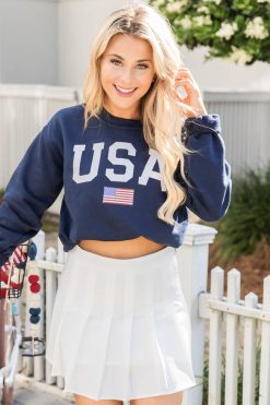 Hot Sale ✔️ Pink Lily Athletic USA Flag Navy Sweatshirt ✔️ -Tees Shop B125493 athleticusAFLAGNAVY 179392 activedaysivory 180350 therestoftoday 164324 jenny 1 650x