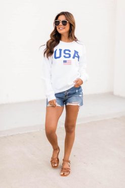 Hot Sale 💯 Pink Lily Athletic USA Flag Graphic White Sweatshirt ✨ -Tees Shop F125495 173760 havingthebesttime 170348 angie 174190 returninghome 3 4865c53c 9300 408f b797 8c9b4d66baa5 650x