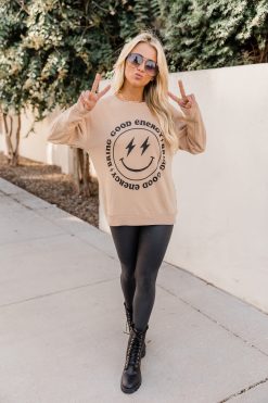 Brand new 🤩 Pink Lily Bring Good Energy Gold Graphic Sweatshirt 🎁 -Tees Shop F174450 172298 chicstart 174436 trina 177080 longdrives 176652 sameintentions 5 650x